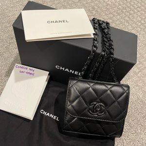 🔥 BNIB CHANEL So Black Mini Trendy